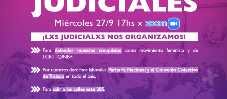 27/09 – 17hs: PLENARIO VIRTUAL DE MUJERES Y DIVERSIDADES JUDICIALES